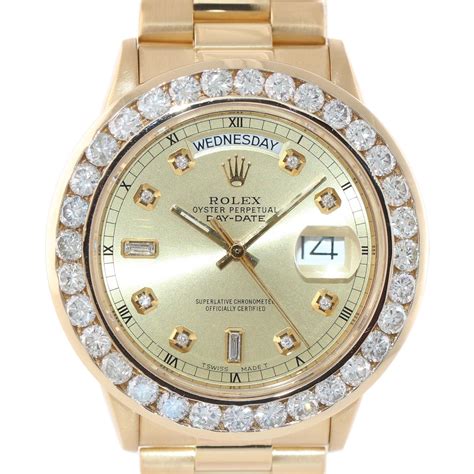 mens presidential rolex with diamond bezel|presidential Rolex with diamonds price.